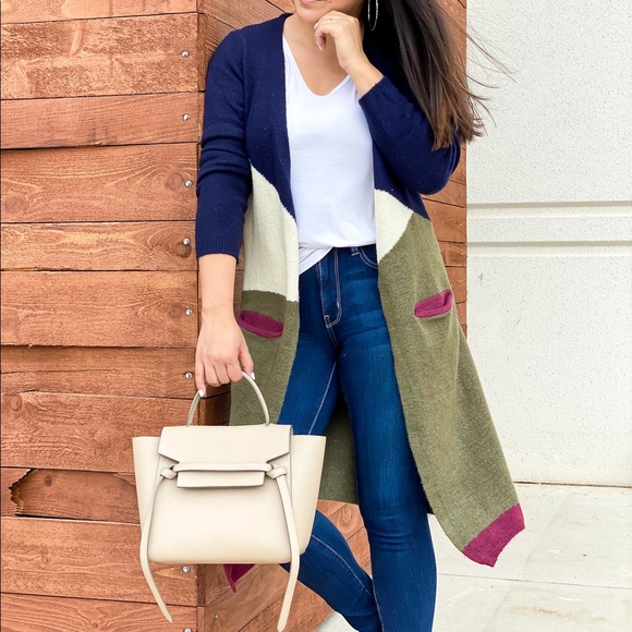 VENUS | Sweaters | Color Block Cardigan 